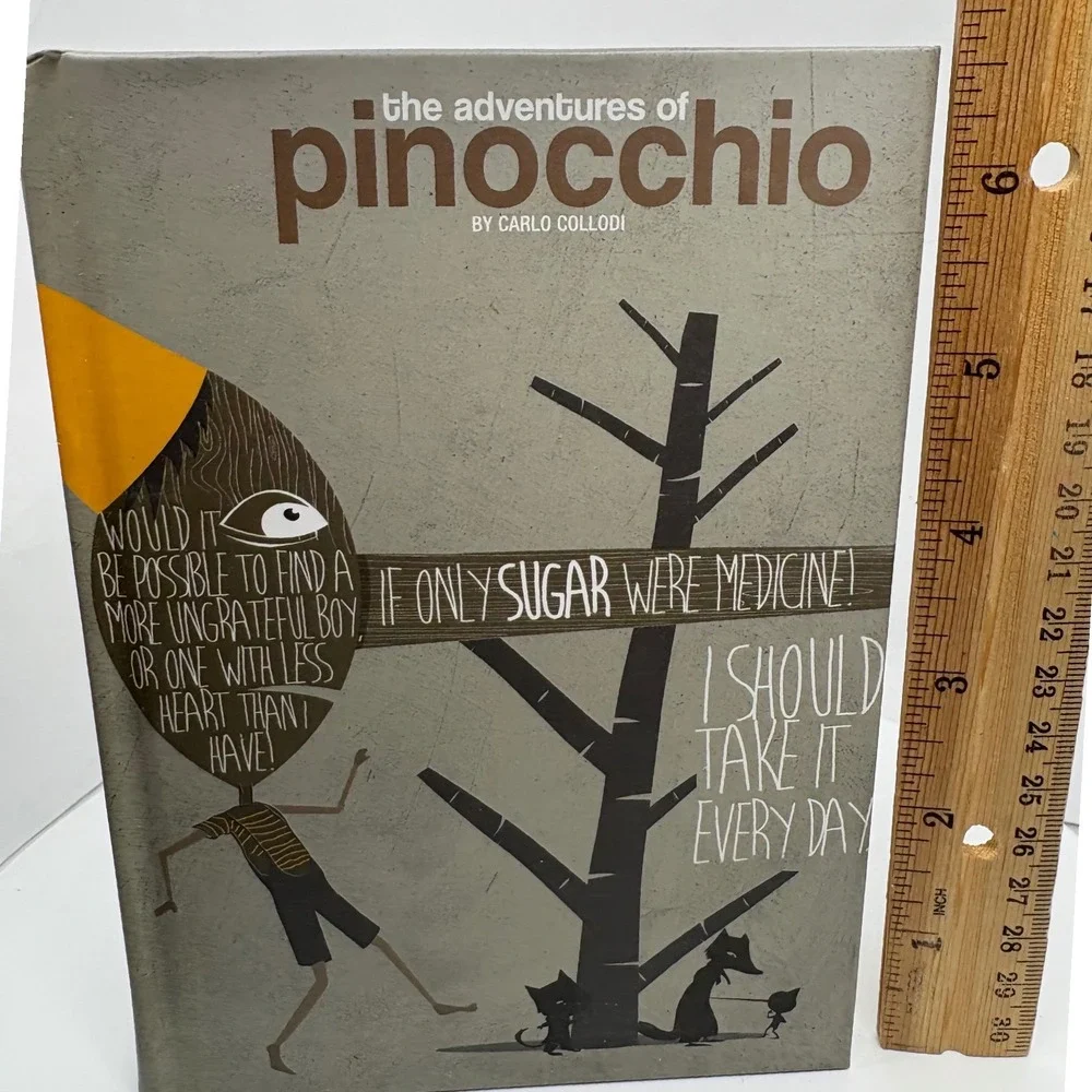 Publikum Art The Adventures of Pinocchio Hardcover Lined Journal Literary Quotes